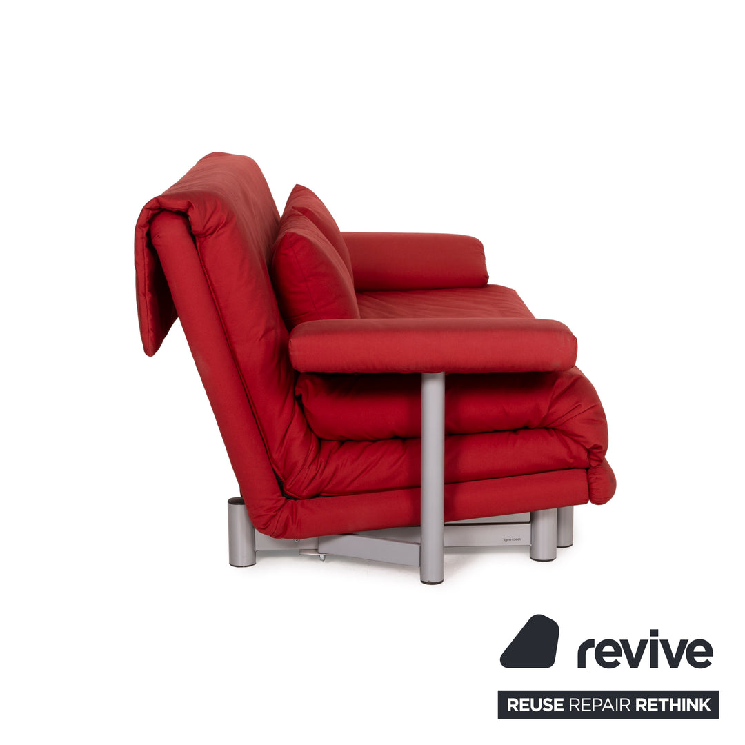 ligne roset Multy Fabric Sofa Red Two Seater Sleeper Sofa Bed