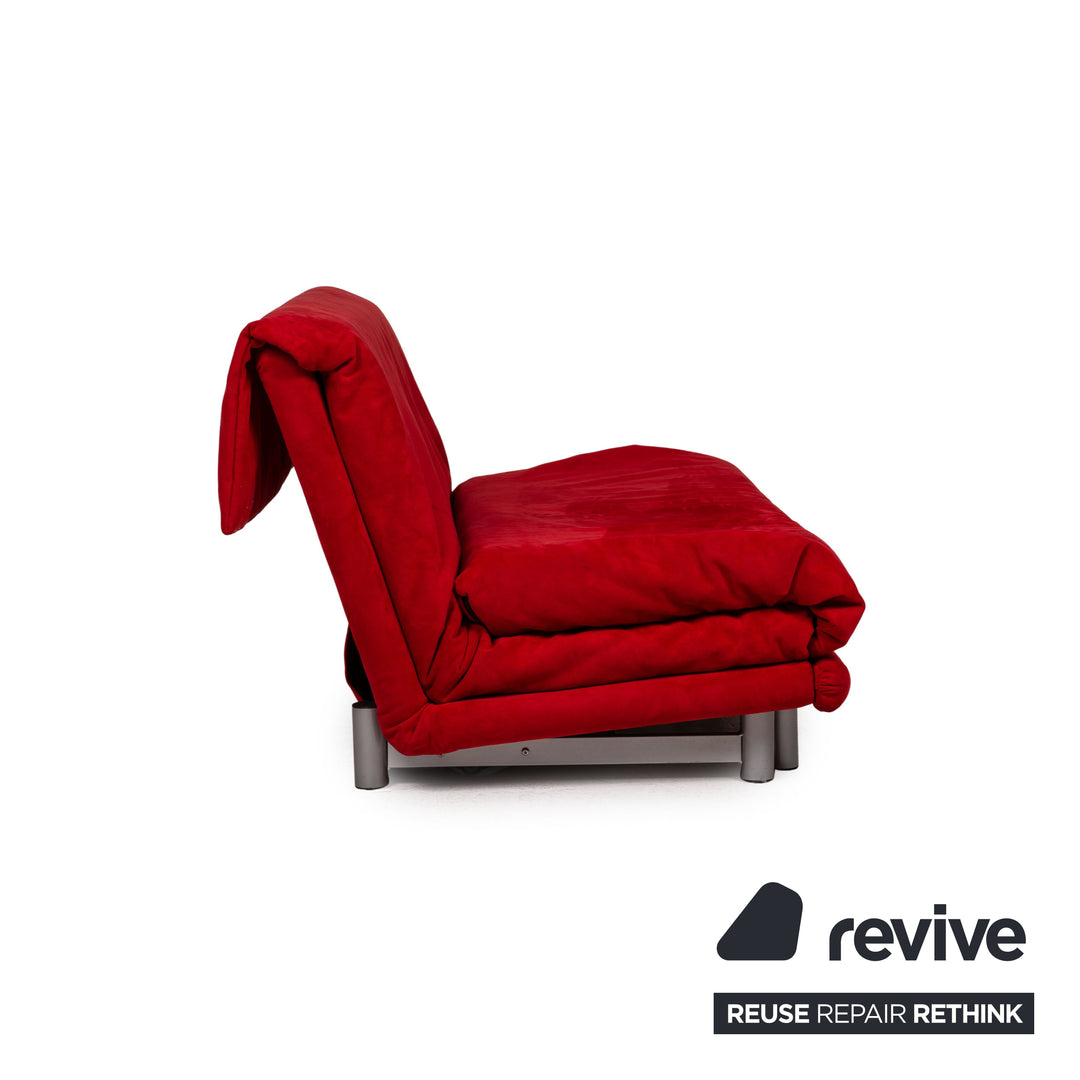 Ligne Roset Multy Fabric Sofa Red Three Seater Sofa Bed Settee Couch
