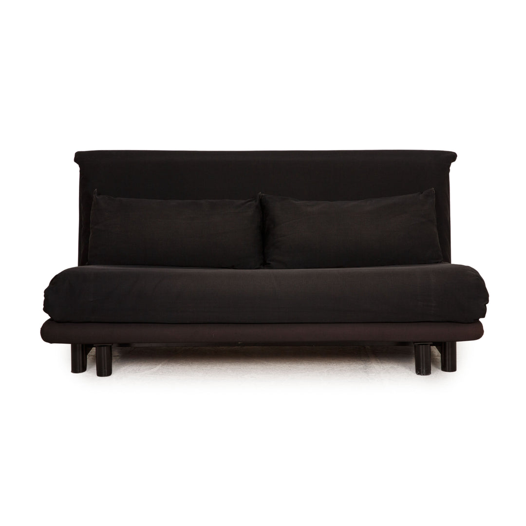 Ligne Roset Multy fabric sofa black three-seater couch function sleeping function