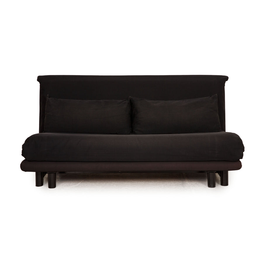 Ligne Roset Multy fabric sofa black three-seater couch function sleeping function