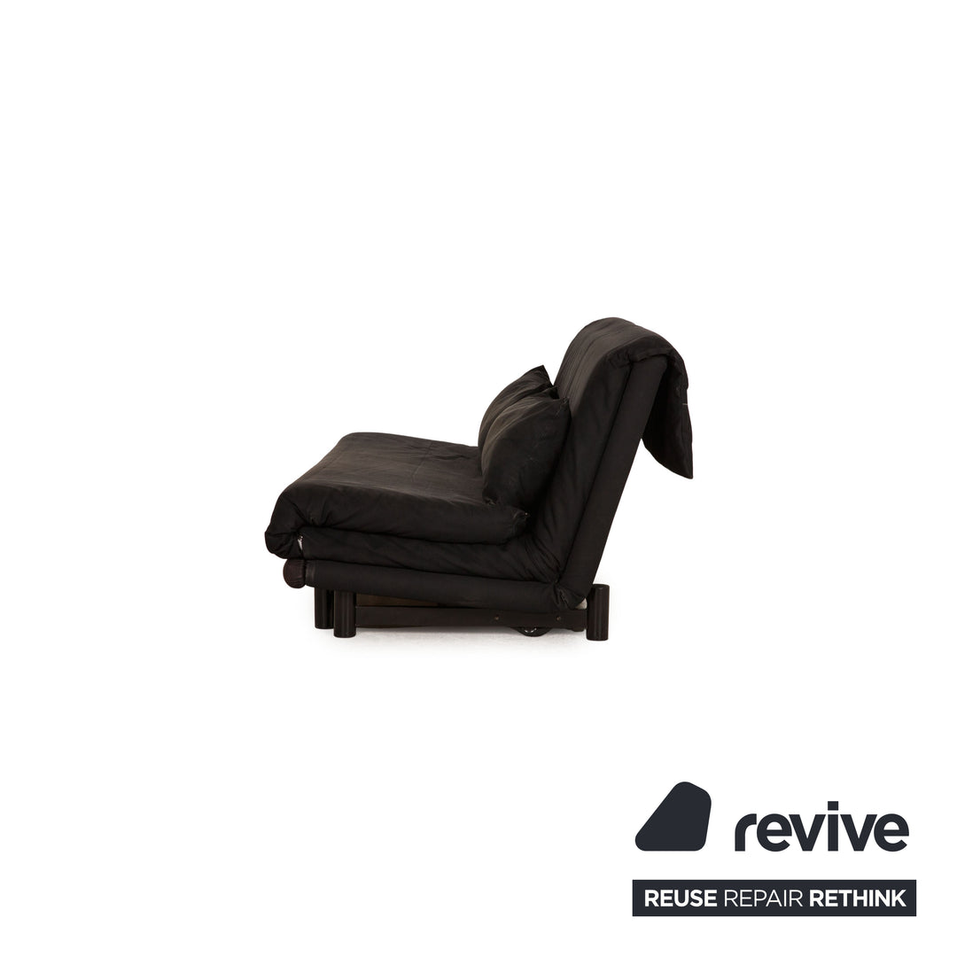 Ligne Roset Multy fabric sofa black three-seater couch function sleeping function