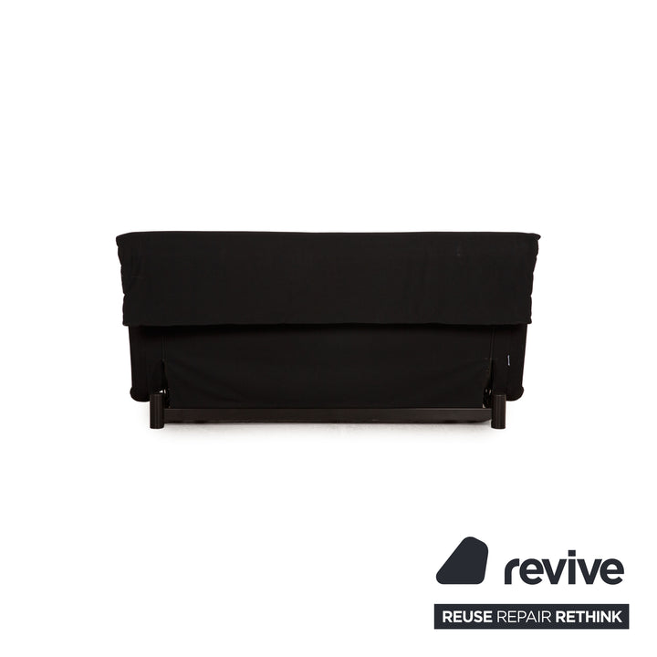 Ligne Roset Multy fabric sofa black three-seater couch function sleeping function