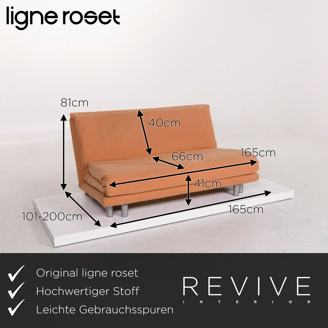 ligne roset Multy fabric sofa terracotta three-seater sofa bed sleep function couch #12481