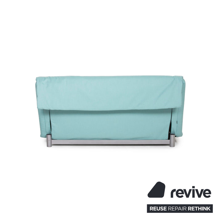 ligne roset Canapé Multy en tissu turquoise / bleu orange fonction couchage trois places