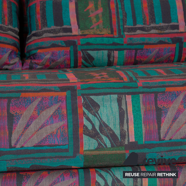 ligne roset Canapé en tissu Multy turquoise fonction canapé 3 places fonction couchage