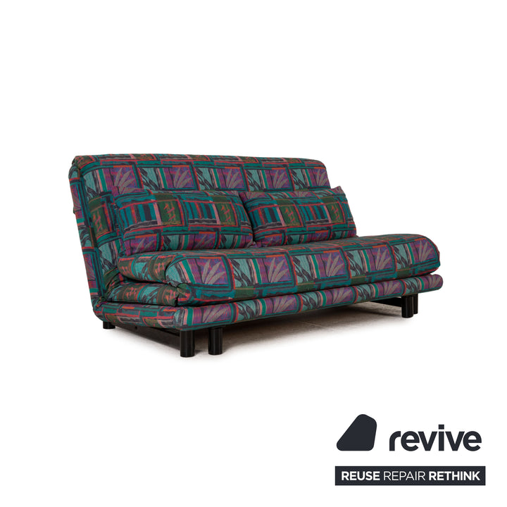 ligne roset Canapé en tissu Multy turquoise fonction canapé 3 places fonction couchage