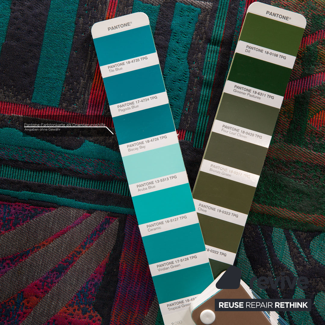 ligne roset Canapé en tissu Multy turquoise fonction canapé 3 places fonction couchage