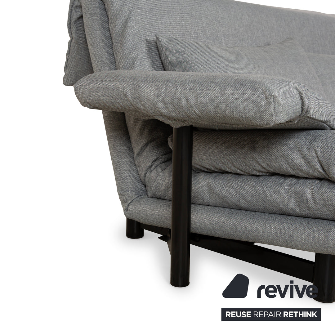 ligne roset Multy fabric (VERANO 681) three-seater sofa grey blue-grey manual function sleeping function sofa couch including armrests and cushions