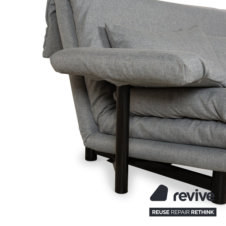 ligne roset Multy fabric (VERANO 681) three-seater sofa grey blue-grey manual function sleeping function sofa couch including armrests and cushions