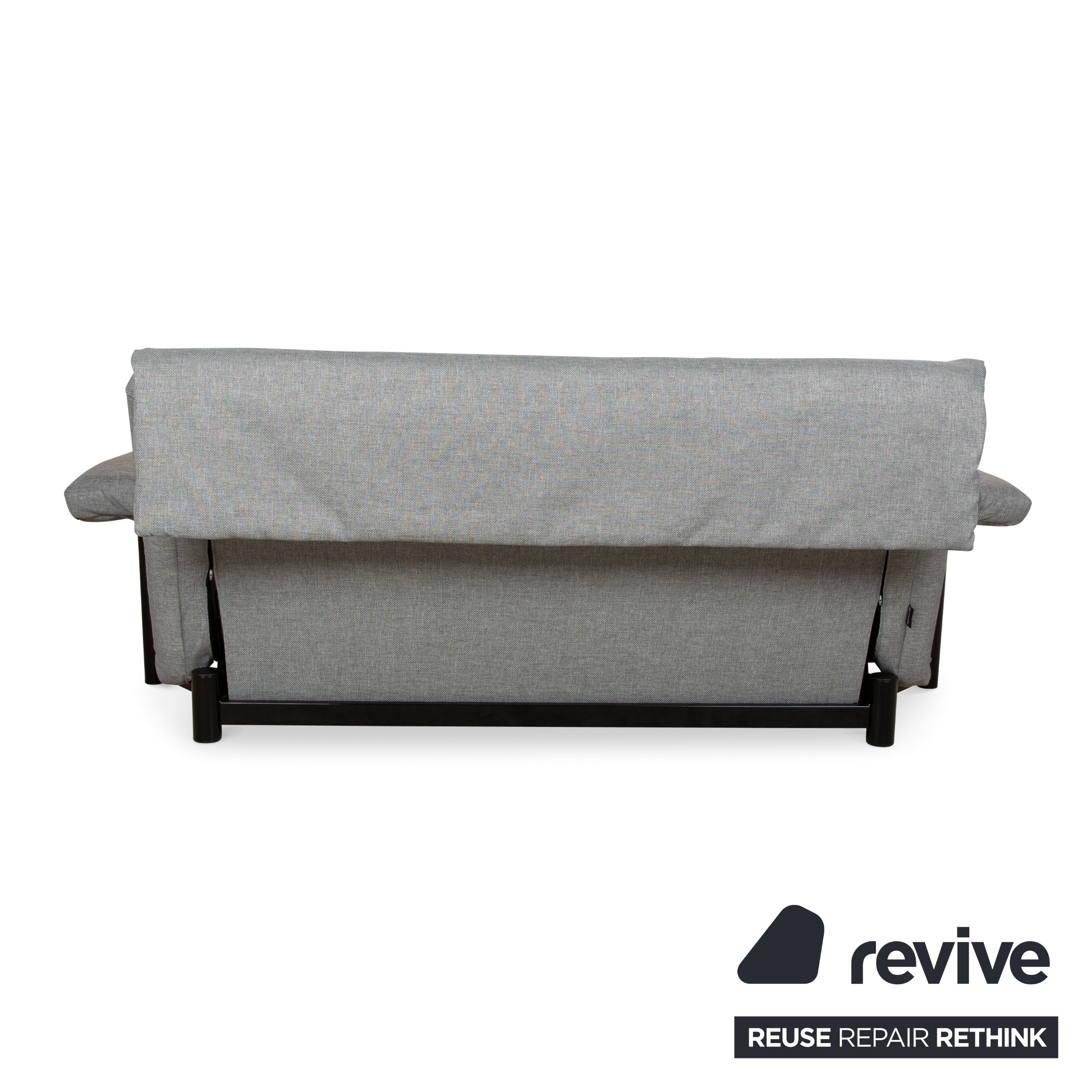 ligne roset Canapé 3 places en tissu Multy (VERANO 681) gris bleu gris fonction manuelle fonction sommeil canapé accoudoirs et coussins incl.