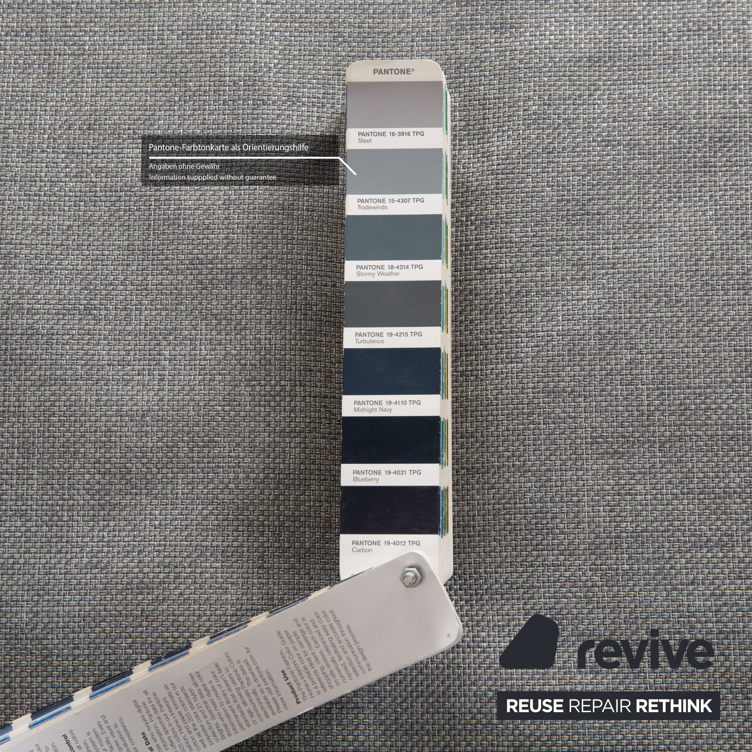 ligne roset Canapé 3 places en tissu Multy (VERANO 681) gris bleu gris fonction manuelle fonction sommeil canapé accoudoirs et coussins incl.