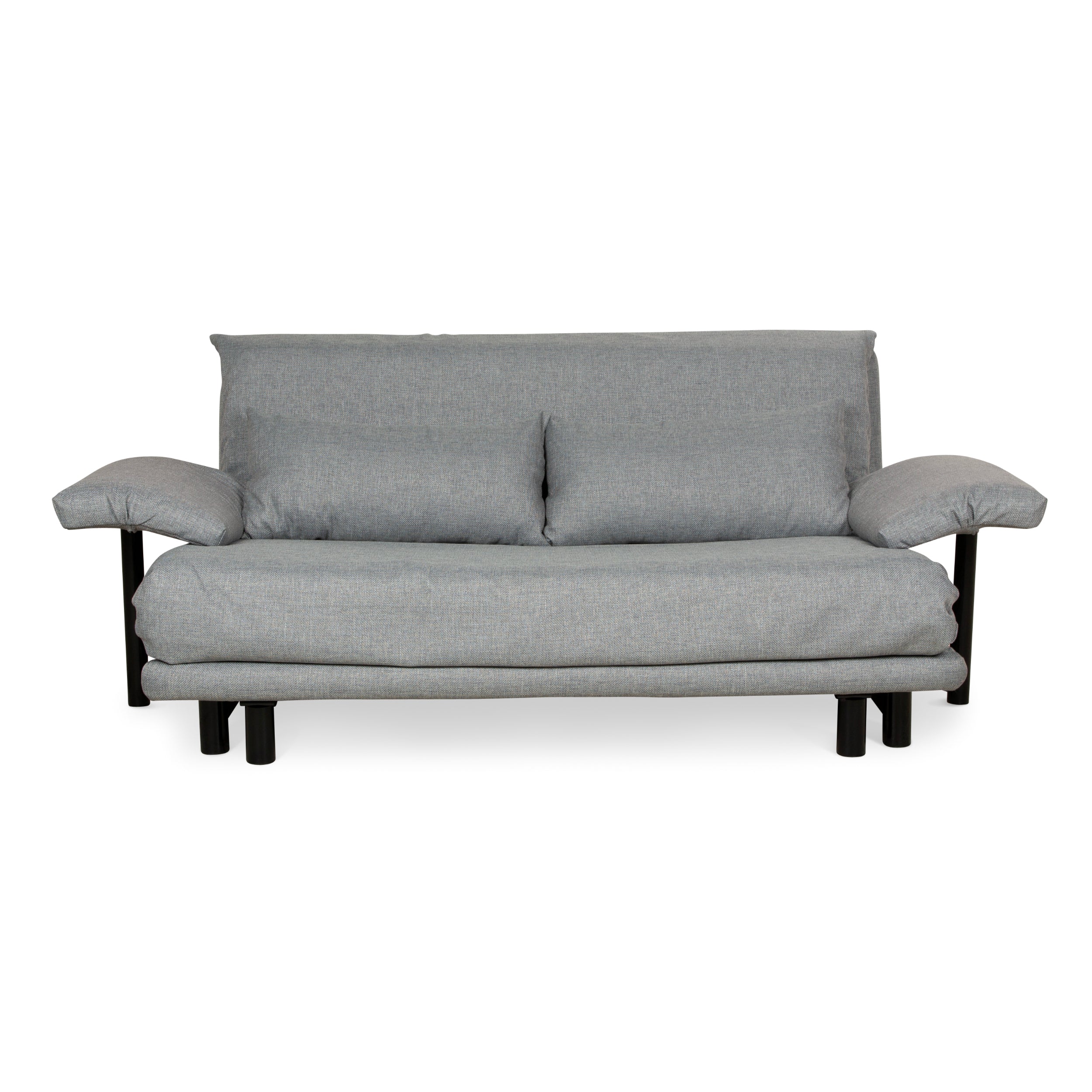ligne roset Canapé 3 places en tissu Multy (VERANO 681) gris bleu gris fonction manuelle fonction sommeil canapé accoudoirs et coussins incl.