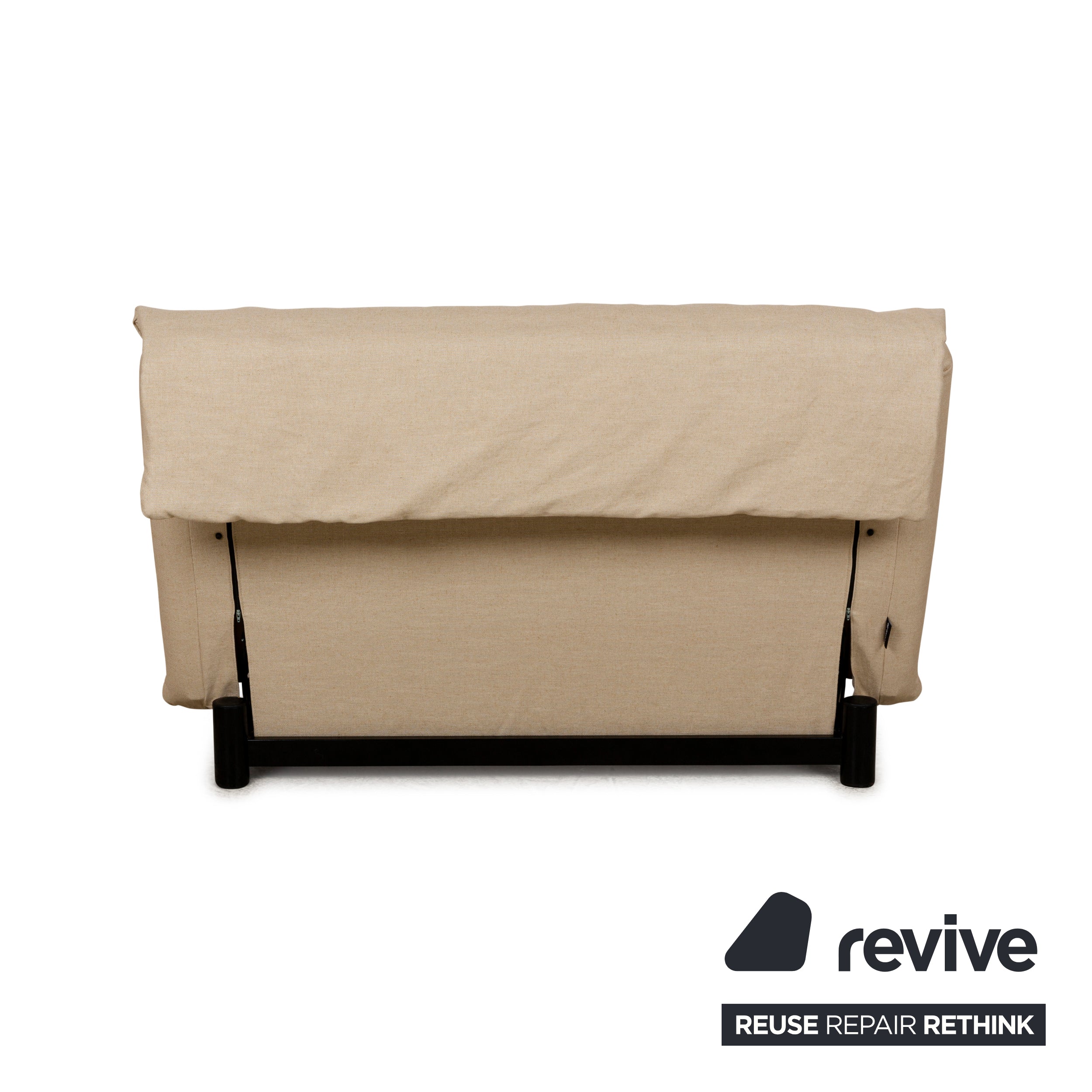 Canapé-lit 2 places en tissu Ligne Roset Multy Beige à fonction manuelle, housse neuve