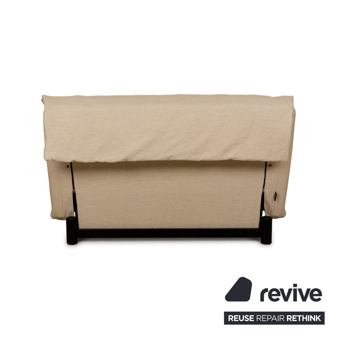 Canapé-lit 2 places en tissu Ligne Roset Multy Beige à fonction manuelle, housse neuve