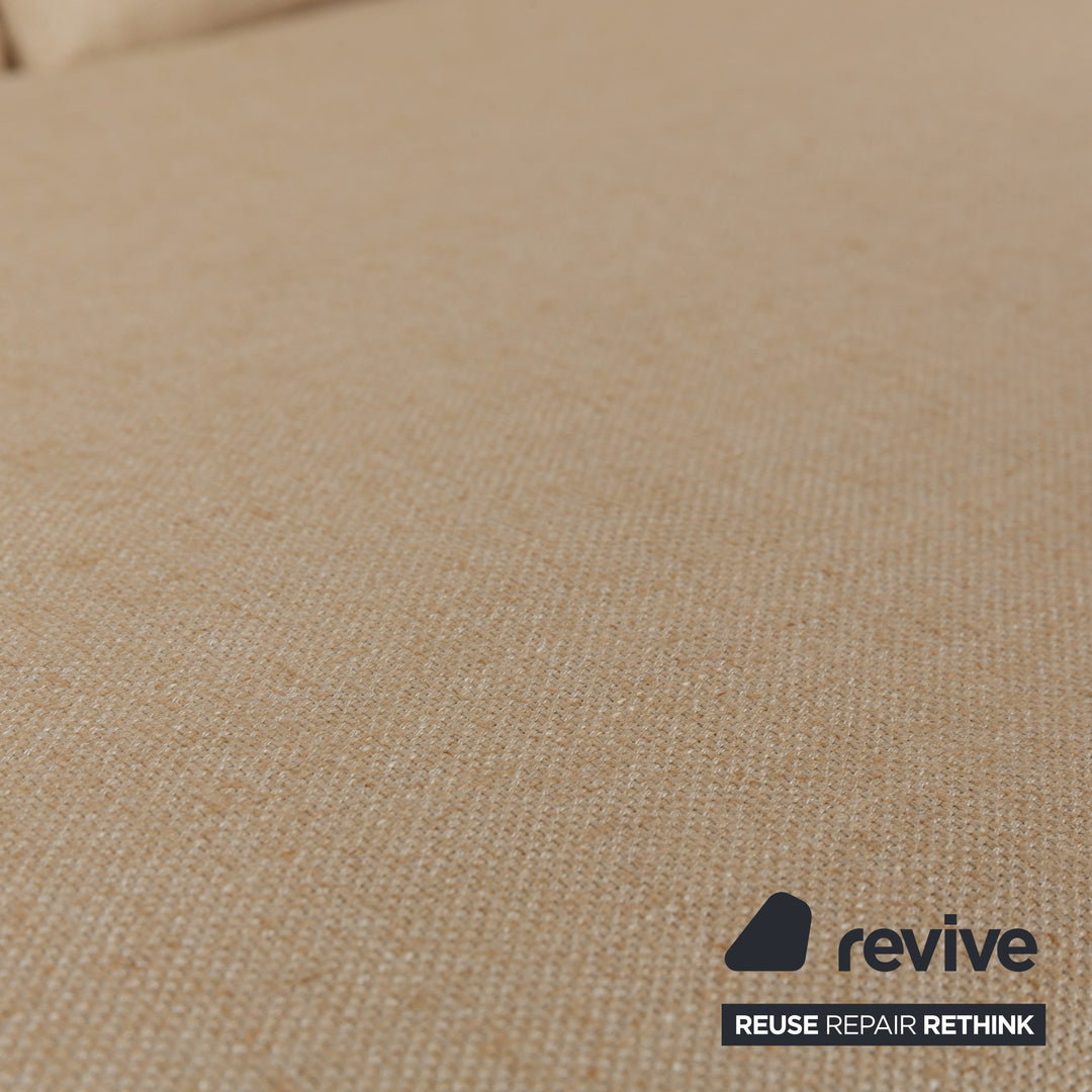 Canapé-lit 2 places en tissu Ligne Roset Multy Beige à fonction manuelle, housse neuve