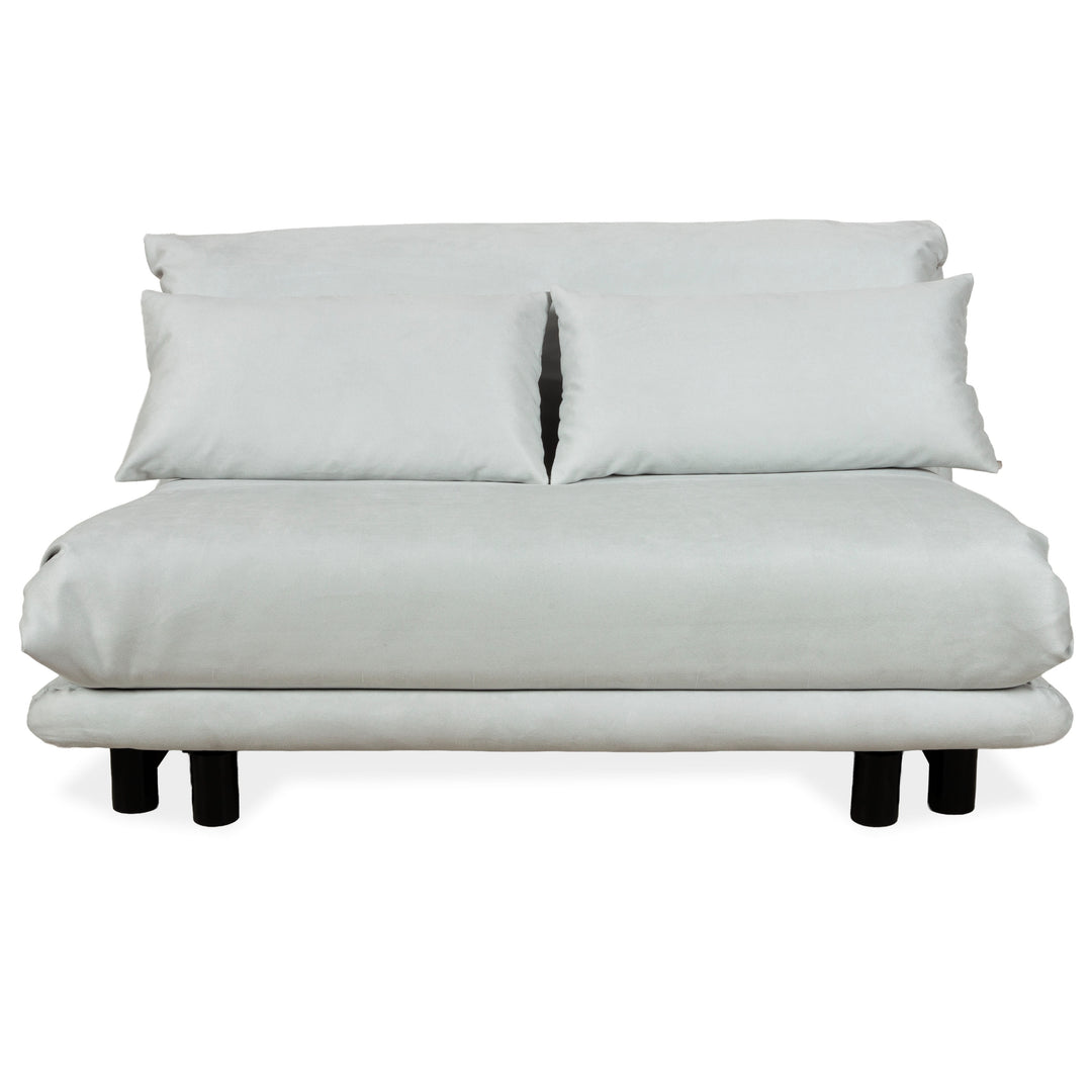 Ligne Roset Multy Stoff Zweisitzer Blau Grau manuelle Funktion Sofa Couch Schlafsofa Hellblau Eisblau