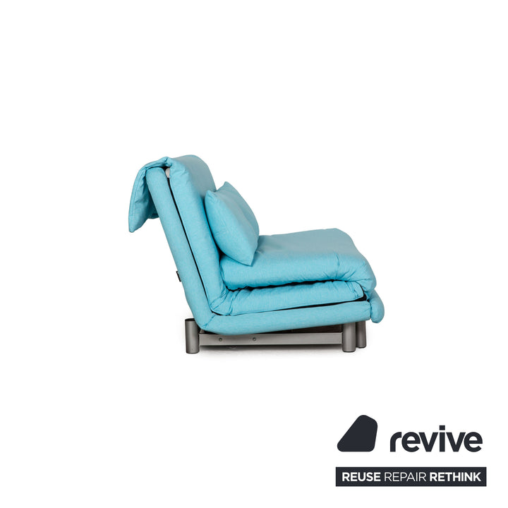 Ligne roset Canapé 3 places en tissu Multy bleu fonction couchage housse neuve