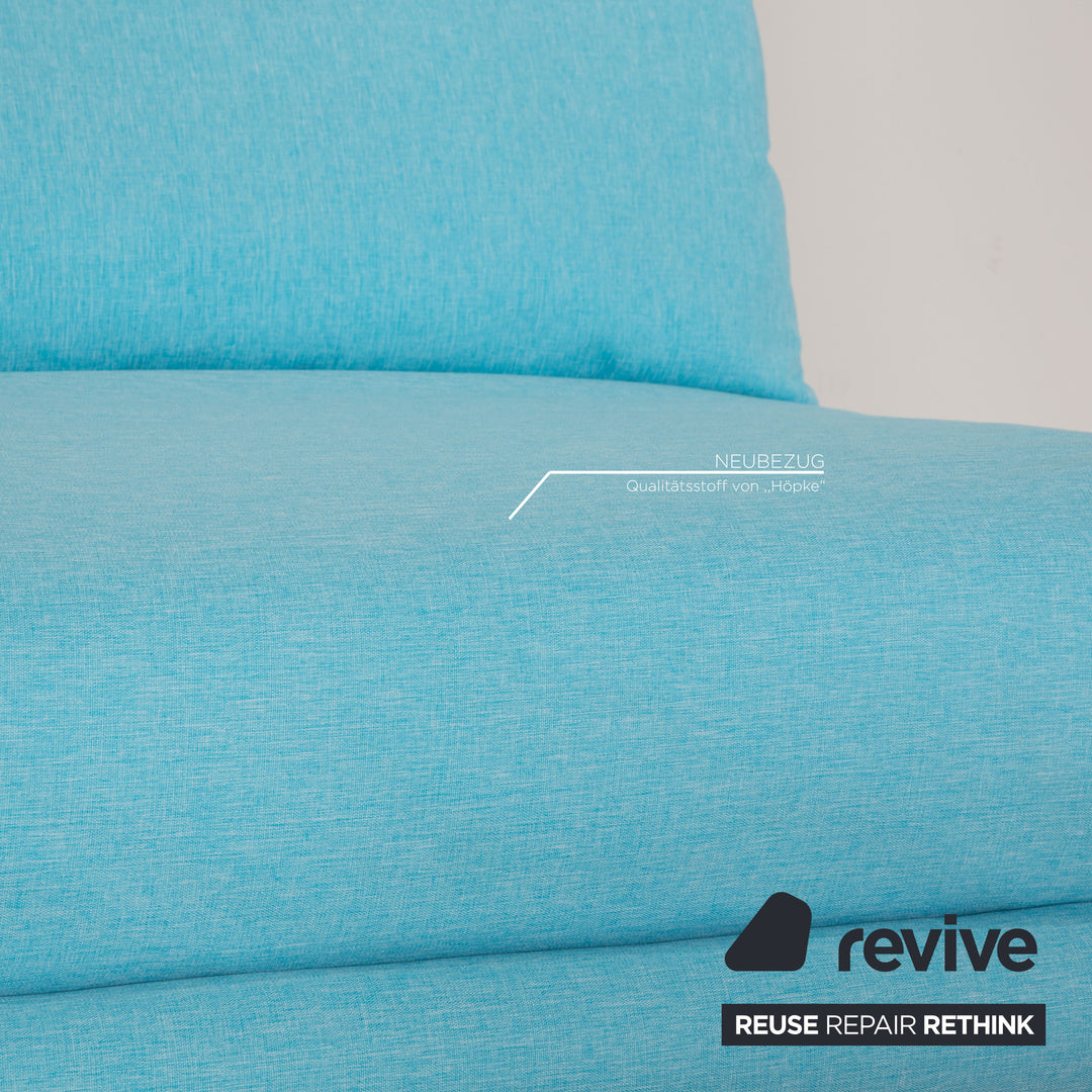 ligne roset Multy fabric three-seater blue sofa couch sleeping function new cover