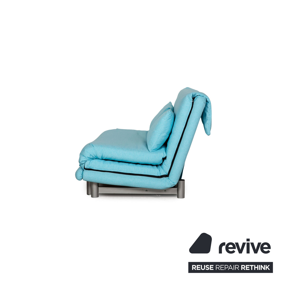 ligne roset Multy fabric three-seater blue sofa couch sleeping function new cover