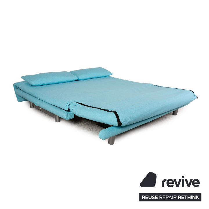 Ligne roset Canapé 3 places en tissu Multy bleu fonction couchage housse neuve