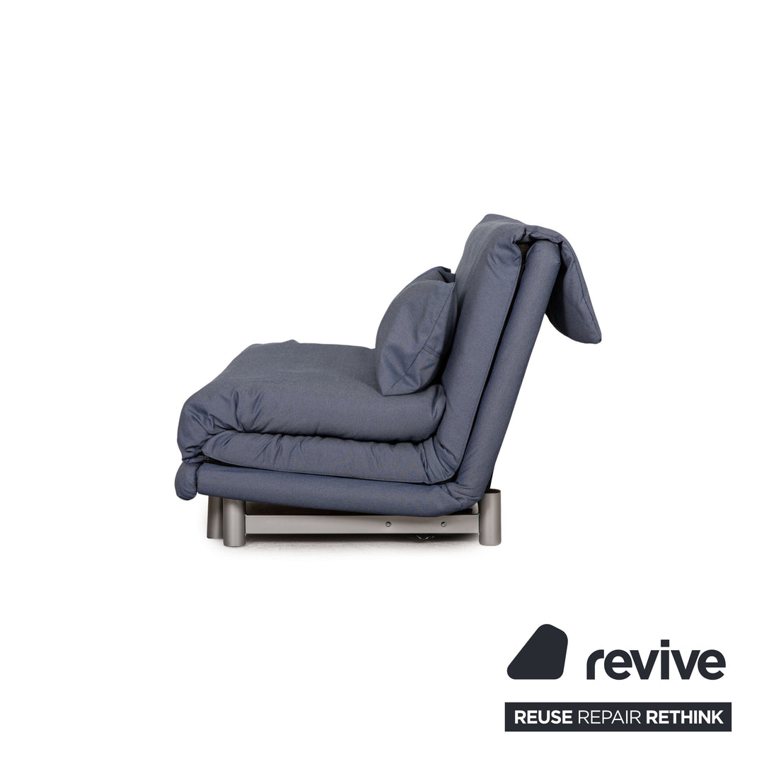 Ligne roset Canapé 3 places en tissu Multy bleu, housse neuve