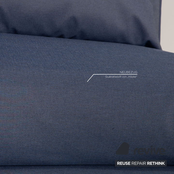 ligne roset Multy stof driezitsbank blauw bank bankstel slaapbank nieuwe bekleding