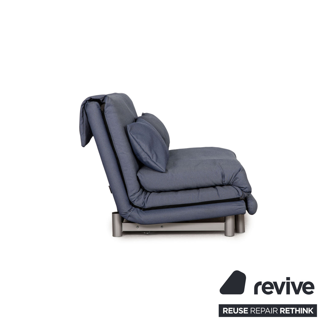 Ligne roset Canapé 3 places en tissu Multy bleu, housse neuve