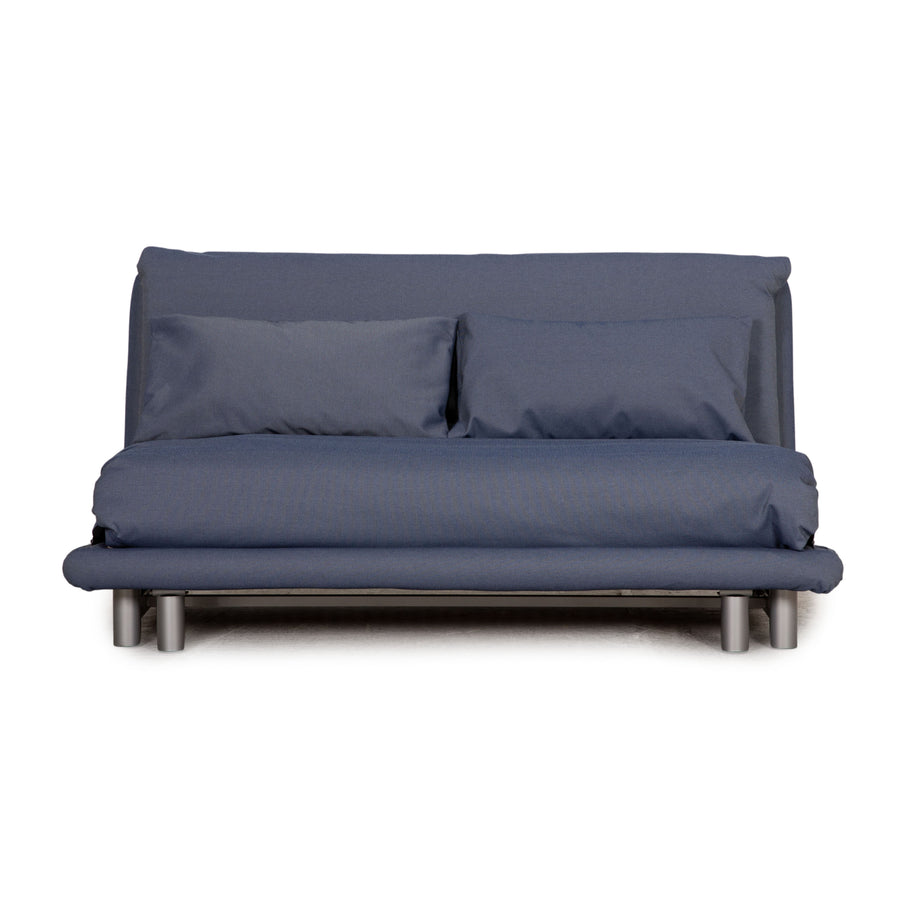 Ligne Roset Multy Fabric Three Seater Blue Sofa Couch Sofa Bed Reupholstered