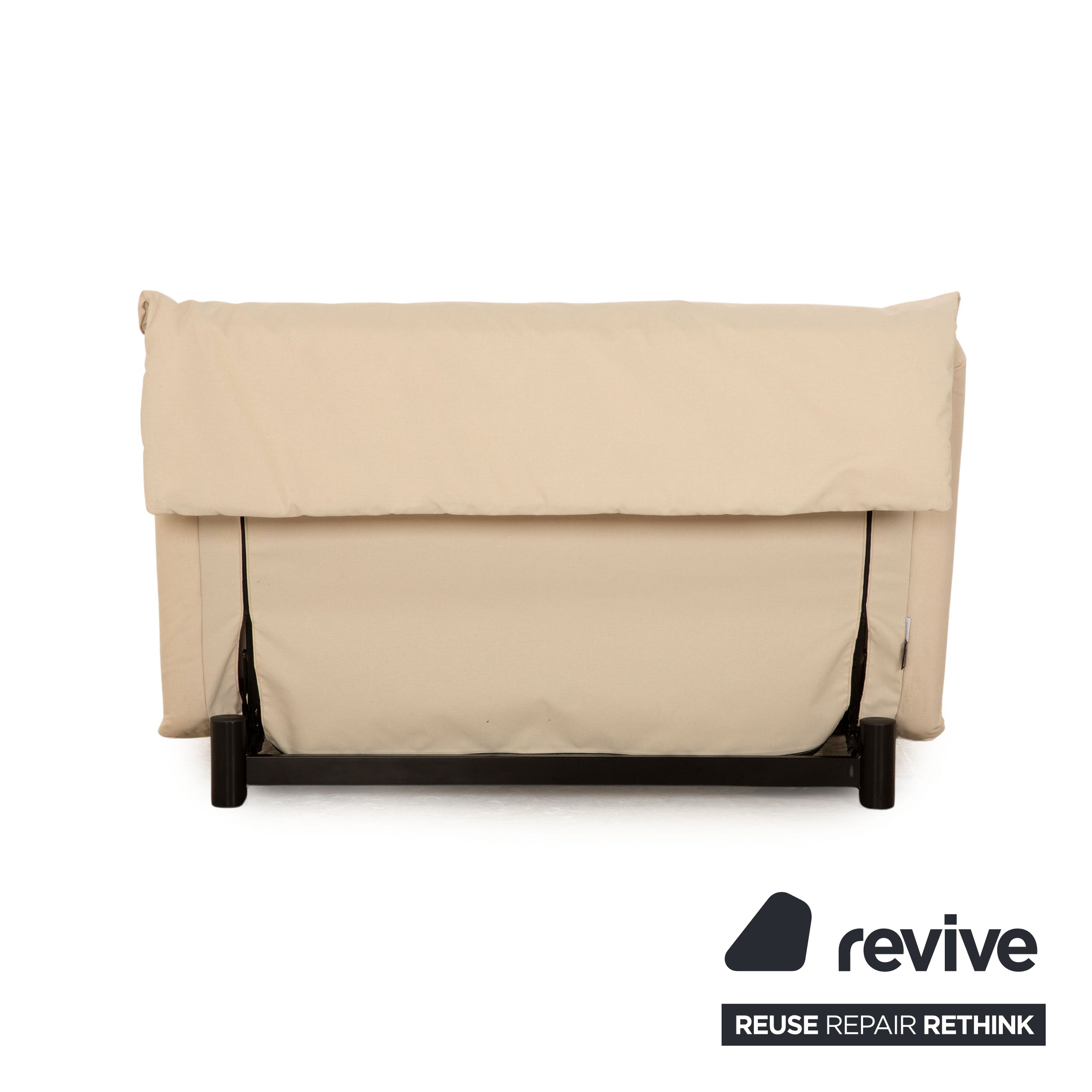 Ligne Roset Canapé-lit 2 places en tissu Multy beige crème retapissé