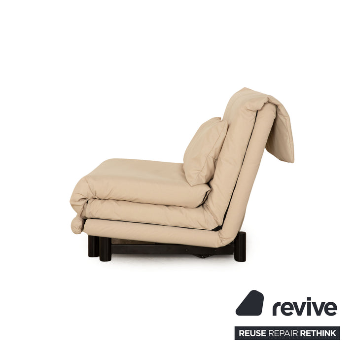 Ligne Roset Multy Stoff Zweisitzer Creme Beige Schlafsofa Couch Neubezug