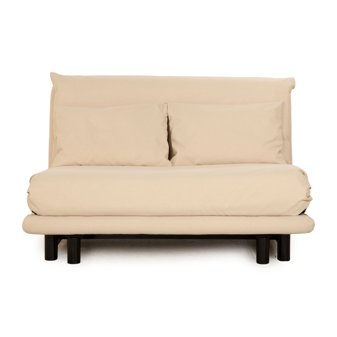 Ligne Roset Multy Fabric Two Seater Cream Beige Sofa Bed Couch Reupholstered