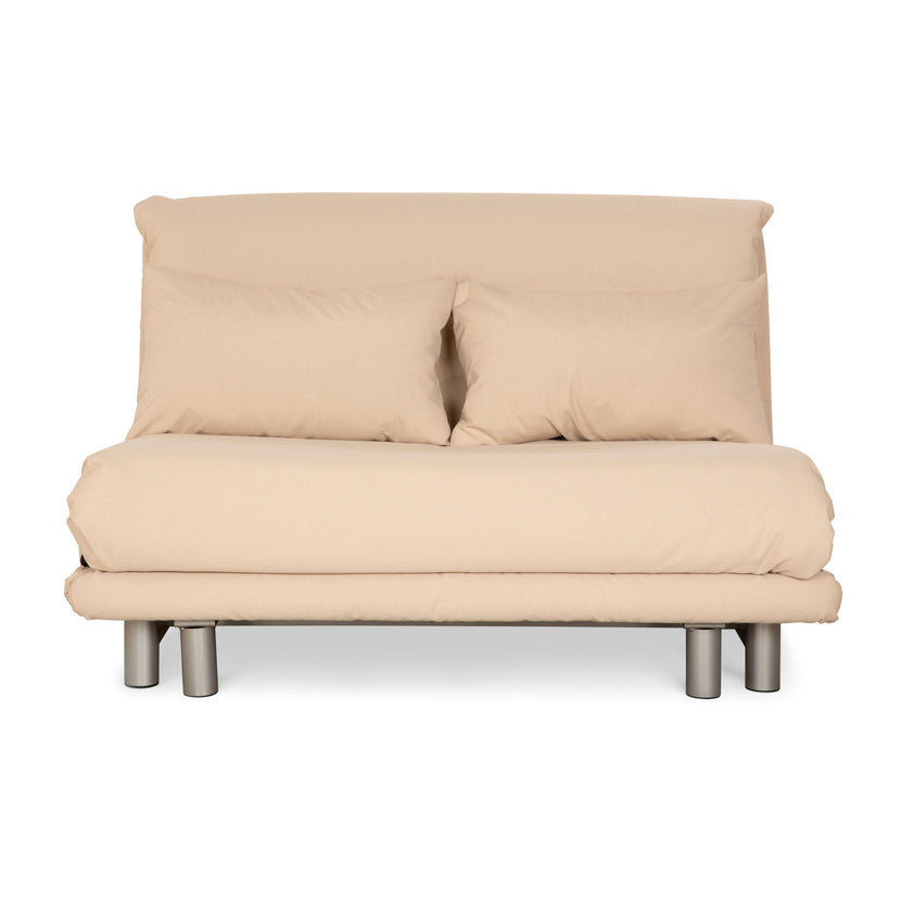 Ligne Roset Canapé-lit 2 places en tissu Multy beige crème retapissé