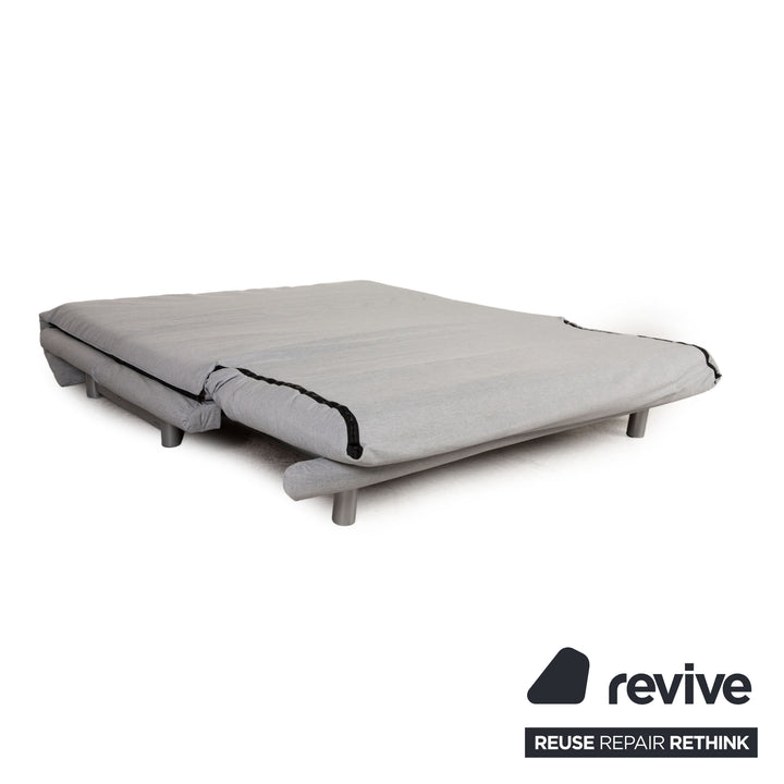 Ligne roset Canapé 3 places en tissu Multy bleu glace gris clair fonction couchage nouvelle housse