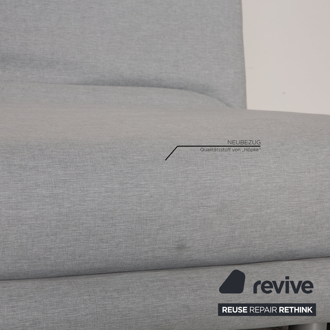 Ligne roset Canapé 3 places en tissu Multy bleu glace gris clair fonction couchage nouvelle housse