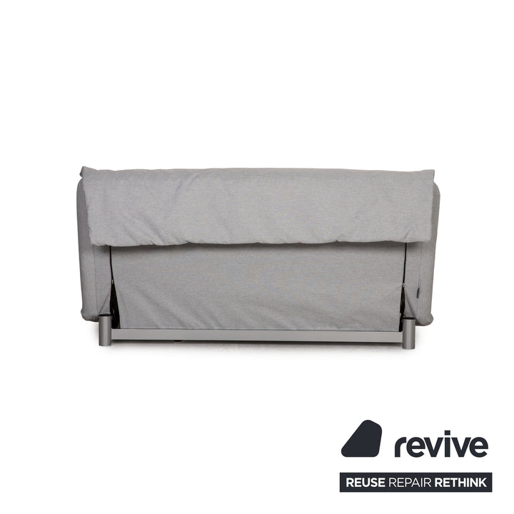 Ligne roset Canapé 3 places en tissu Multy bleu glace gris clair fonction couchage nouvelle housse