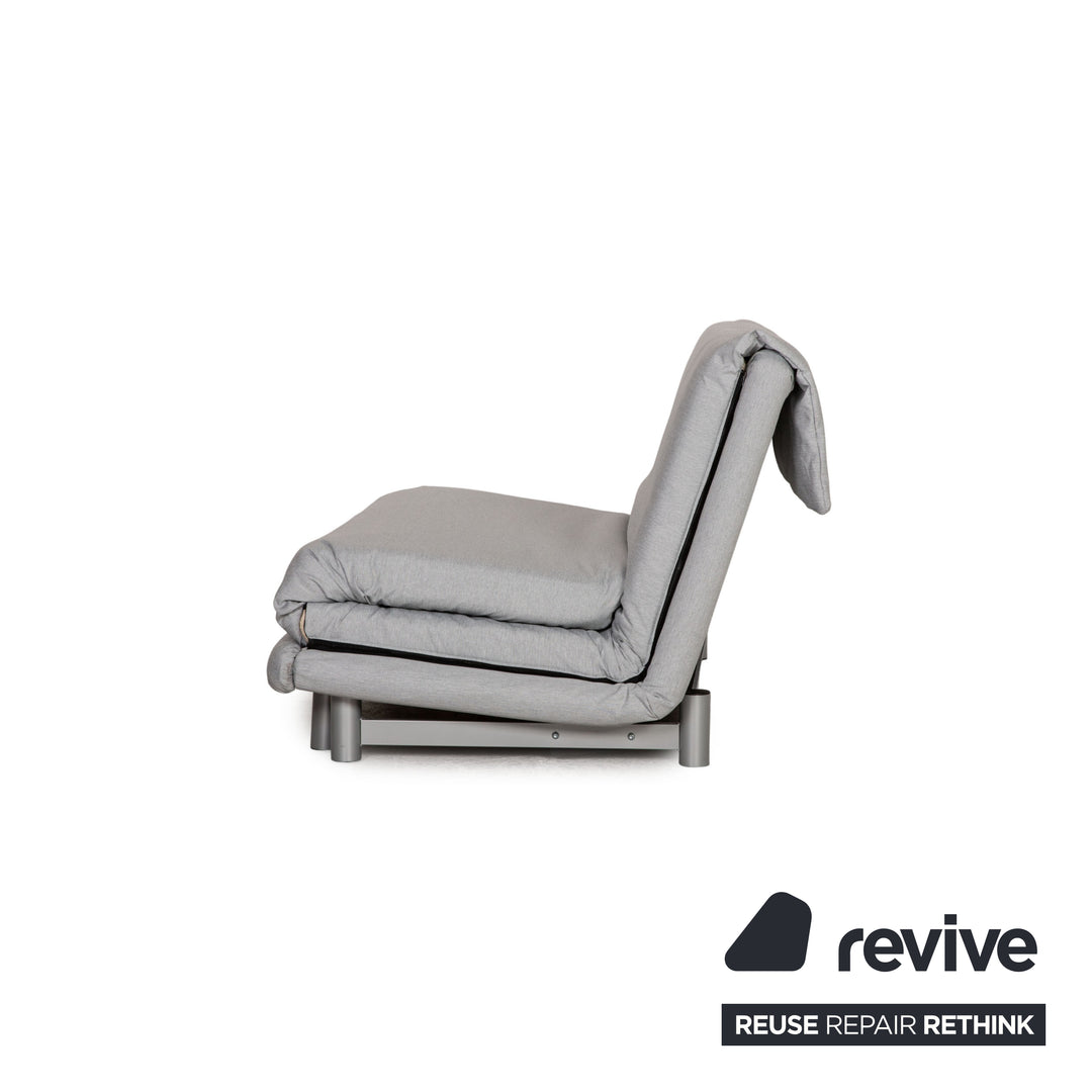 Ligne roset Canapé 3 places en tissu Multy bleu glace gris clair fonction couchage nouvelle housse