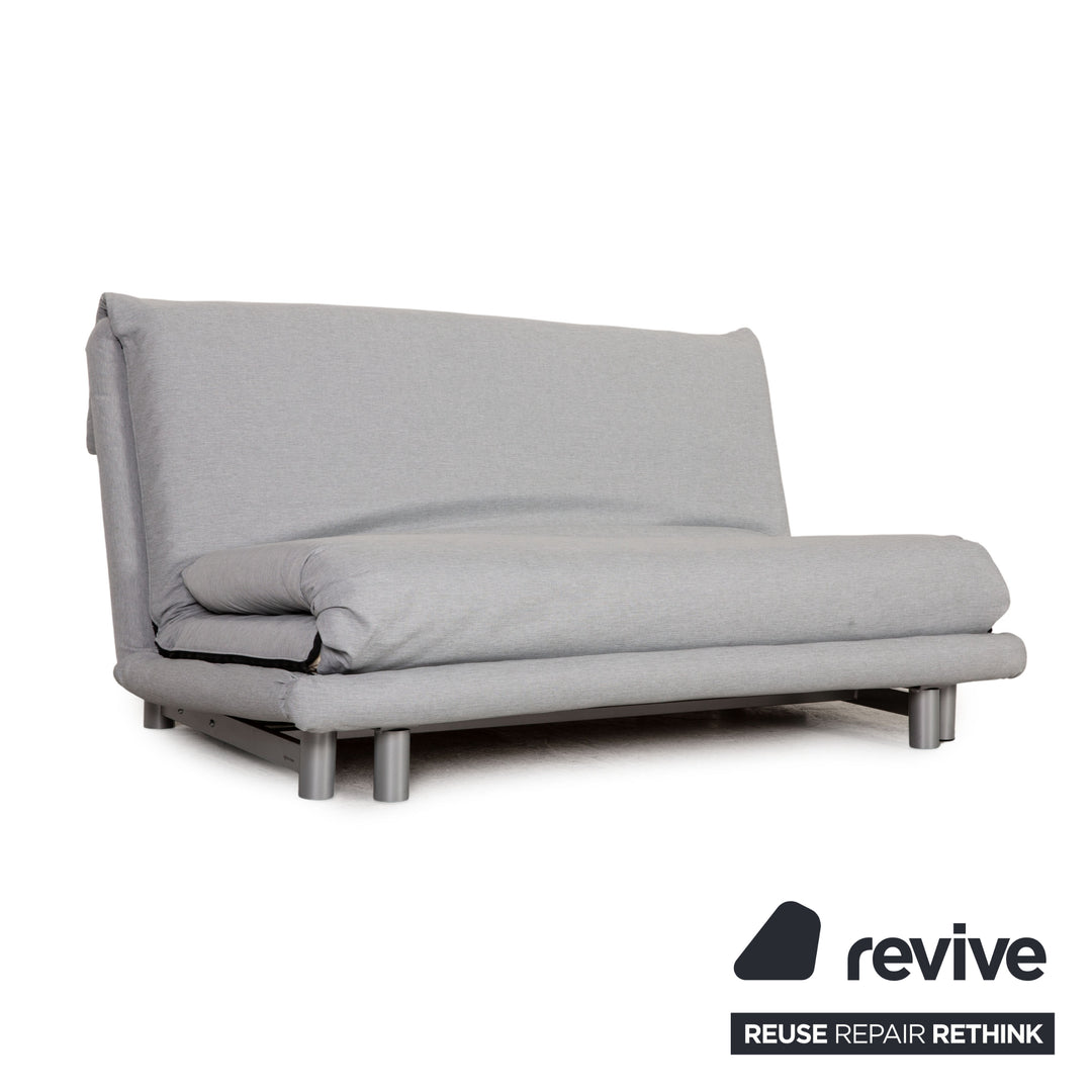 Ligne roset Canapé 3 places en tissu Multy bleu glace gris clair fonction couchage nouvelle housse