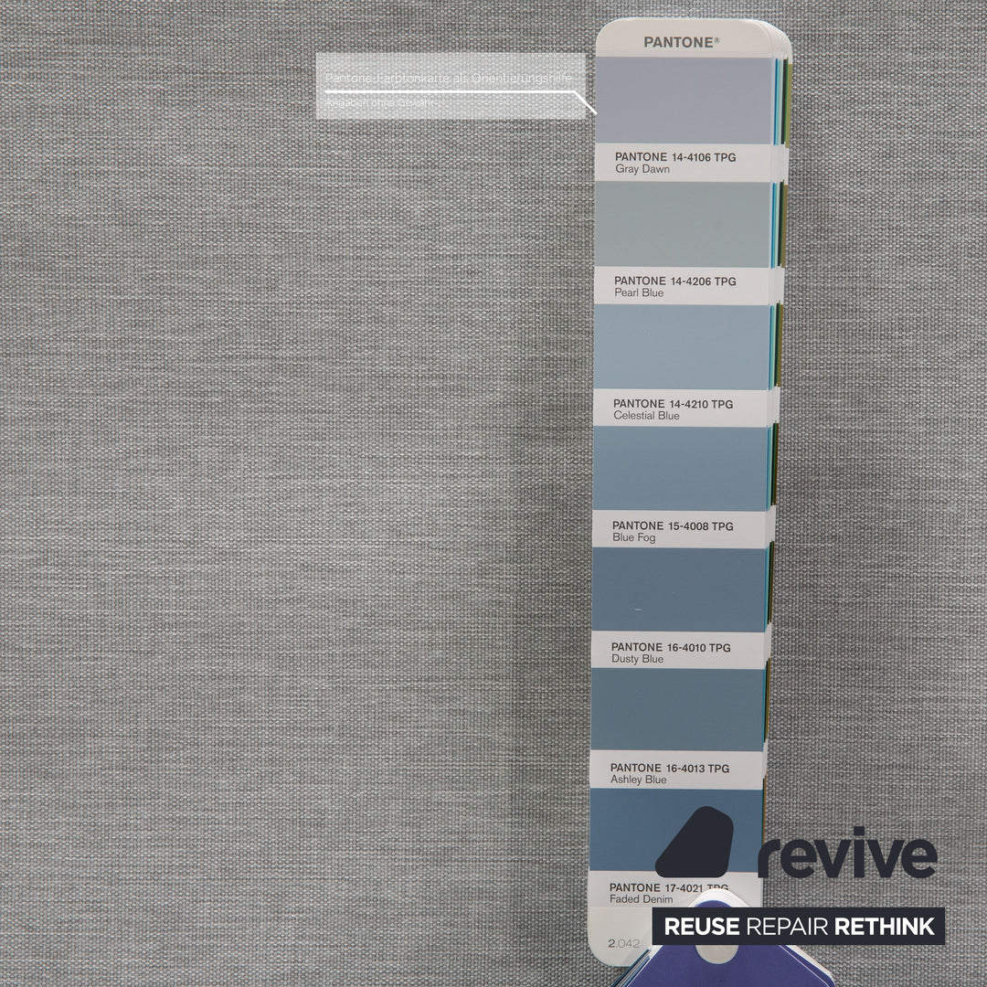 Ligne roset Canapé 3 places en tissu Multy bleu glace gris clair fonction couchage nouvelle housse