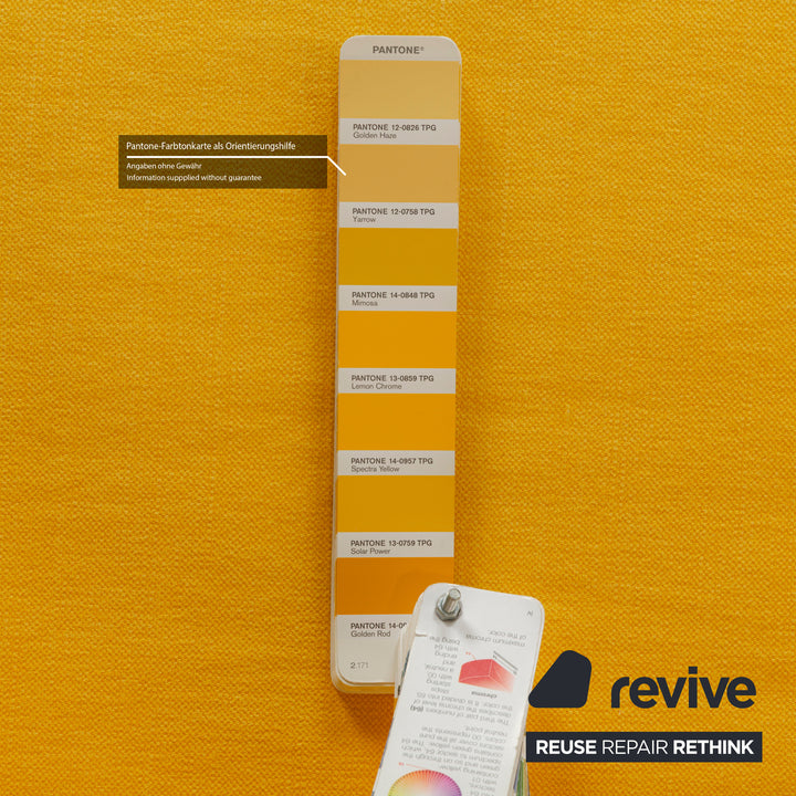 Ligne Roset Multy fabric two-seater yellow including armrests manual function sofa bed couch new cover