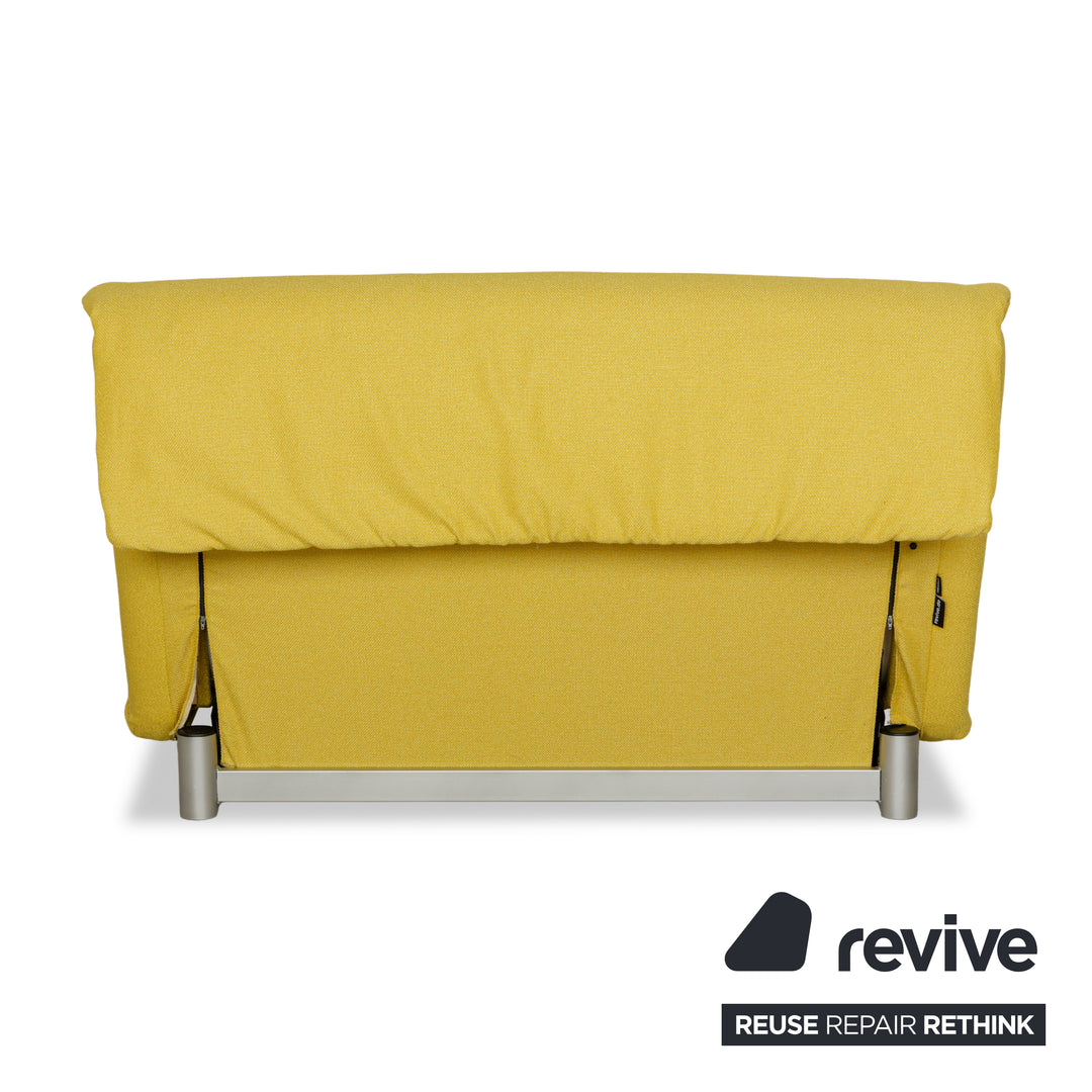 Canapé-lit deux places en tissu jaune Ligne Roset Multy, rembourrage