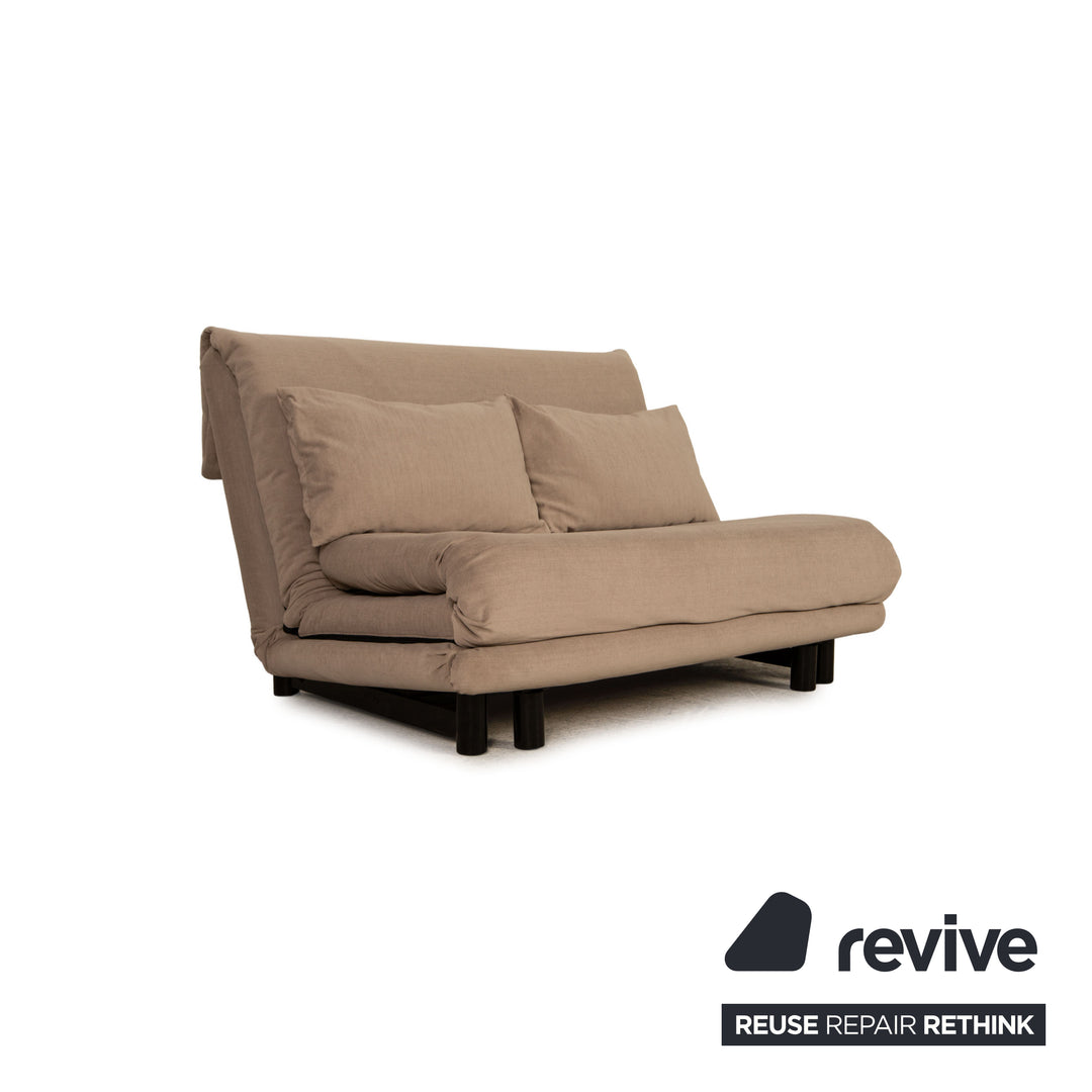 Ligne Roset Multy Fabric Two Seater Gray Beige Malou 174 Reupholstered
