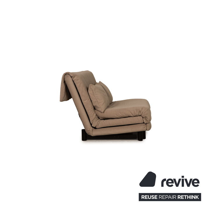 Ligne Roset Multy Fabric Two Seater Gray Beige Malou 174 Reupholstered