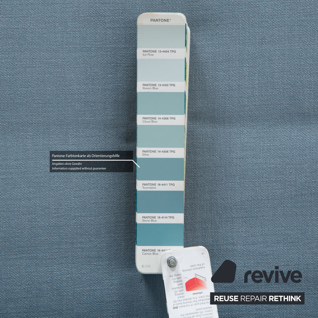 Ligne Roset Multy Fabric Two Seater Grey Blue Manual Function Sofa Couch Sofa Bed