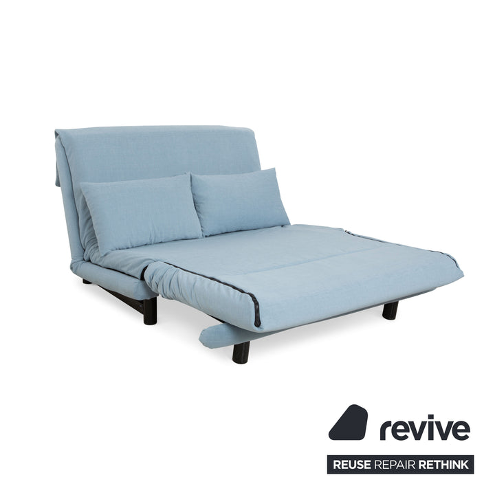 Ligne Roset Multy Fabric Two Seater Grey Blue Manual Function Sofa Couch Sofa Bed