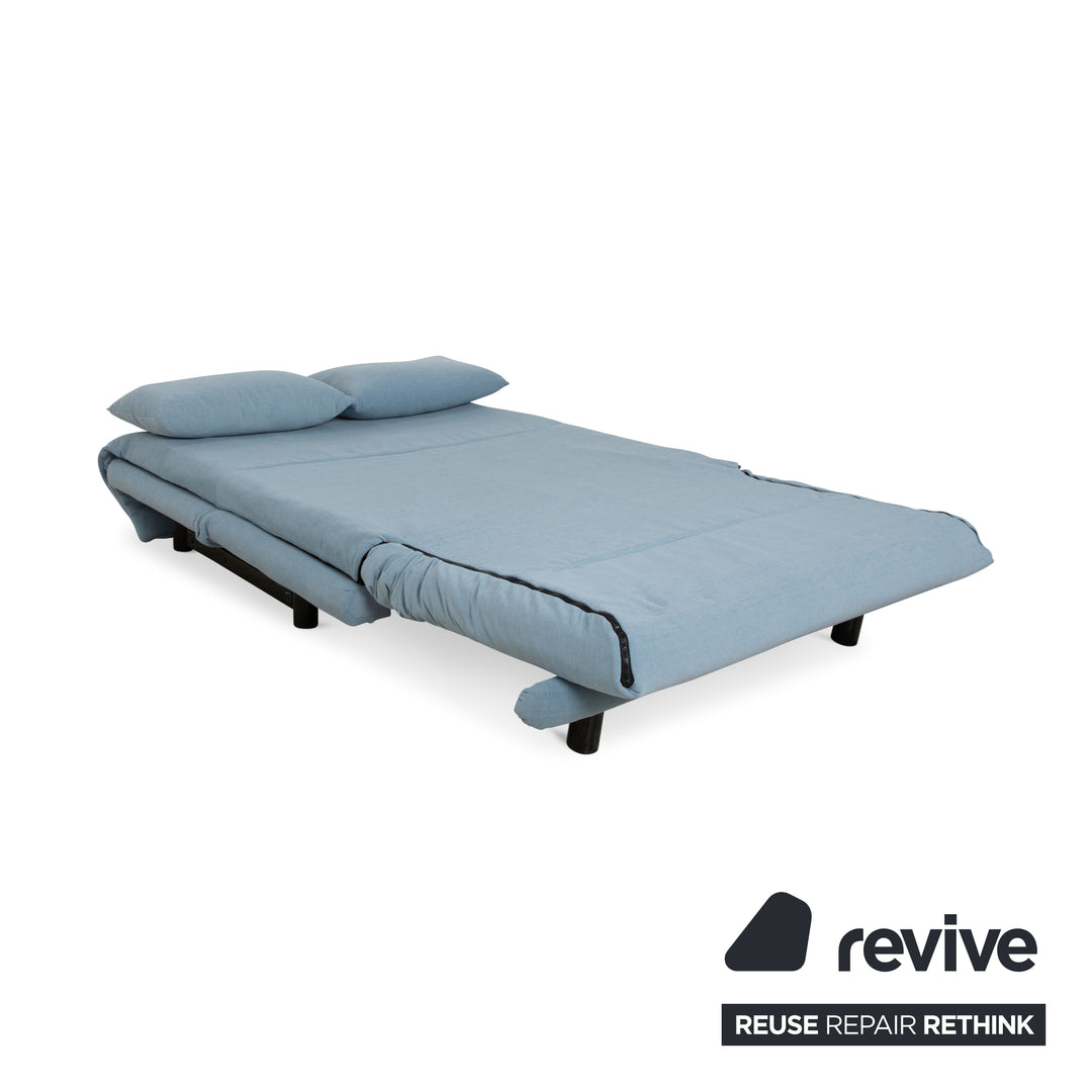 Ligne Roset Multy Fabric Two Seater Grey Blue Manual Function Sofa Couch Sofa Bed