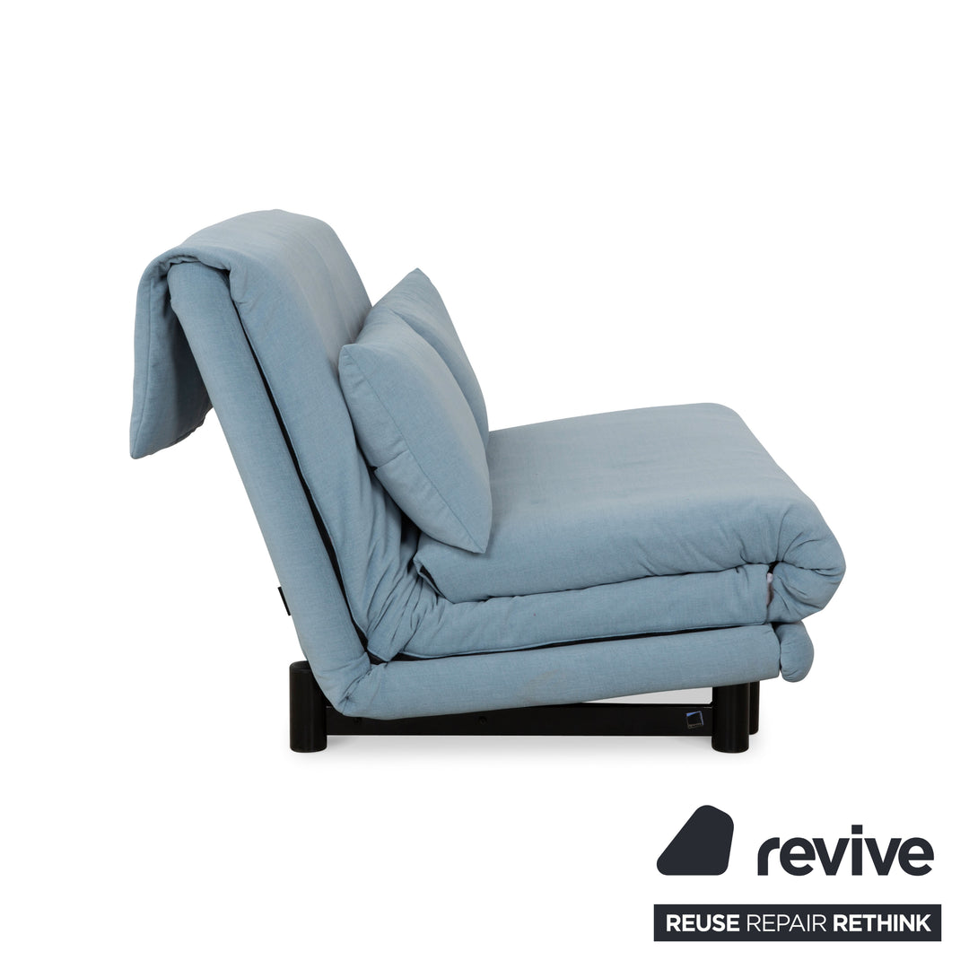 Ligne Roset Multy stof to-personers grå blå manuel funktion sofa sofa sovesofa