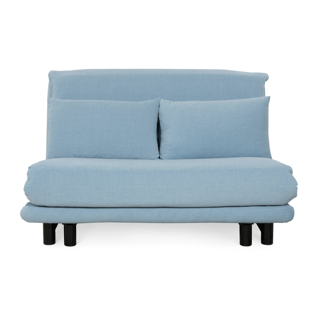 Ligne Roset Multy Fabric Two Seater Grey Blue Manual Function Sofa Couch Sofa Bed