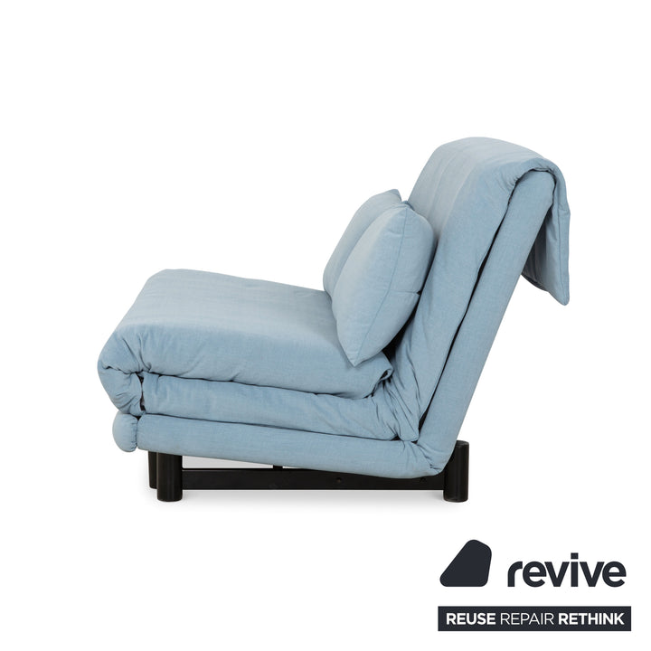 Ligne Roset Multy stof to-personers grå blå manuel funktion sofa sofa sovesofa