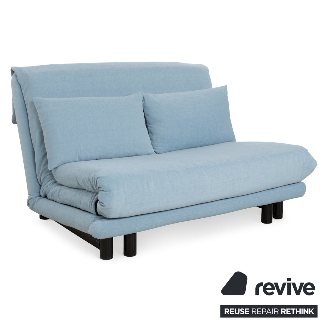 Ligne Roset Multy Fabric Two Seater Grey Blue Manual Function Sofa Couch Sofa Bed
