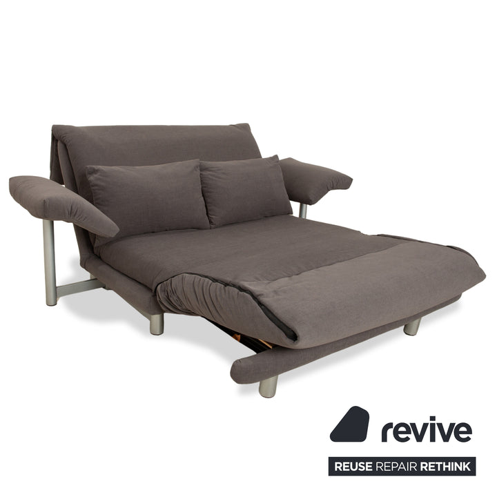 Ligne Roset Multy fabric two-seater grey including armrests manual function sofa bed couch new cover
